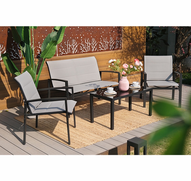 4 PC Conversation Sofa Set with Cushions SF5920