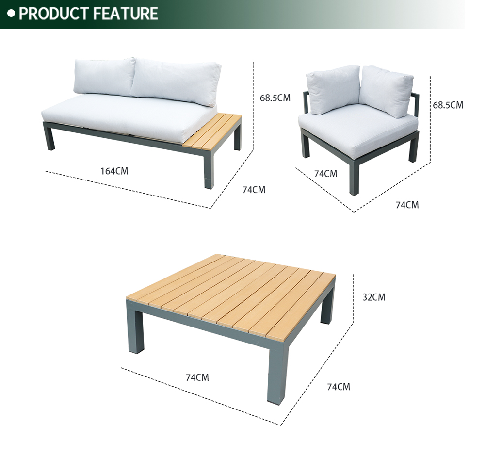 Aluminum Outdoor Space Modular Sofa Set 2021