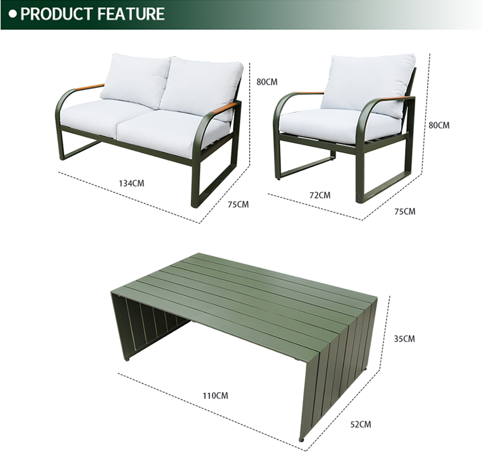 Aluminum Outdoor KD Sofa Set 2016