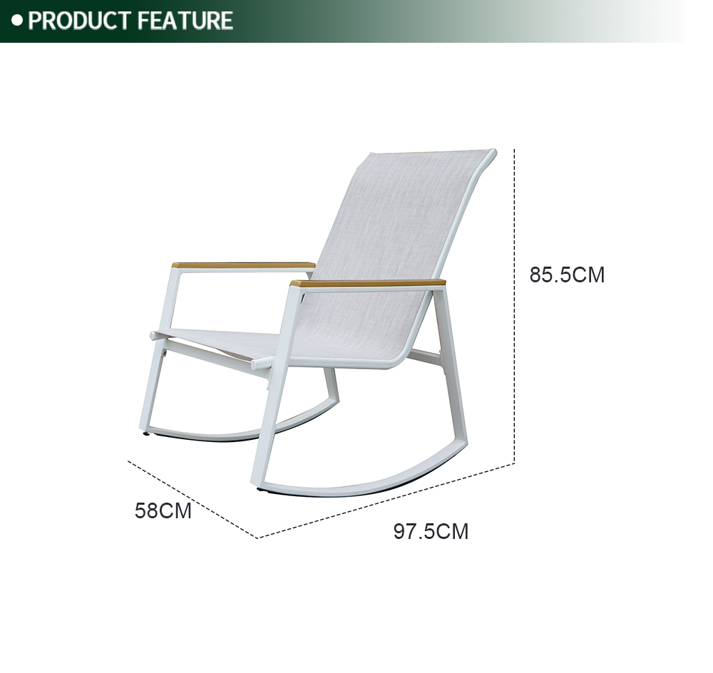 Steel Outdoor Rocking Chair 1002