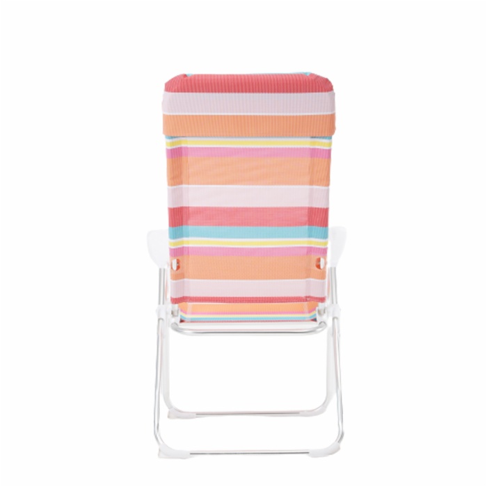 Outdoor Poolside Testlin Folding Low High Seat Adjustable Beach Lounge Chair with Pillow