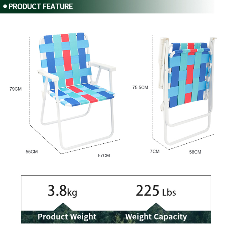 Camping Folding Lawn Beach Portable Backrest Beach Chair