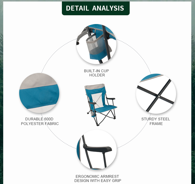 Steel Outdoor Portable Foldable Camping Chair Beach Zero Gravity Chair