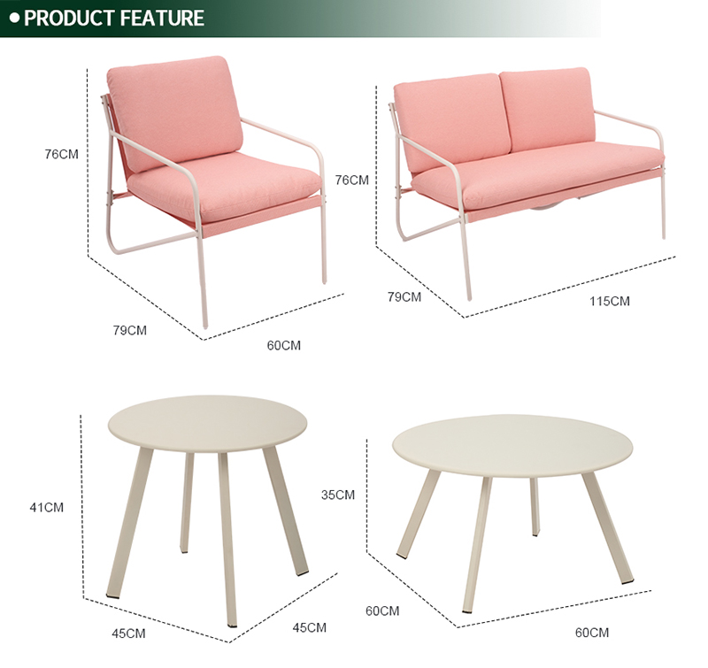 5 Piece Sofa Seating Group Conversation Set with Cushions SF2603-5