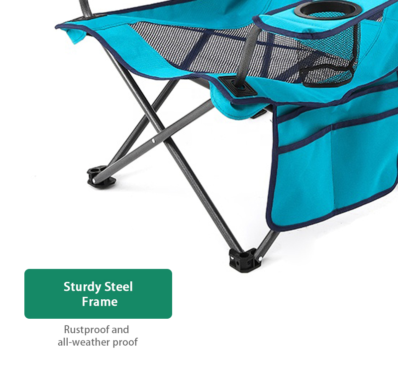 Ultralight Outdoor Portable Camping Metal Chair for Fishing with Cup Holder