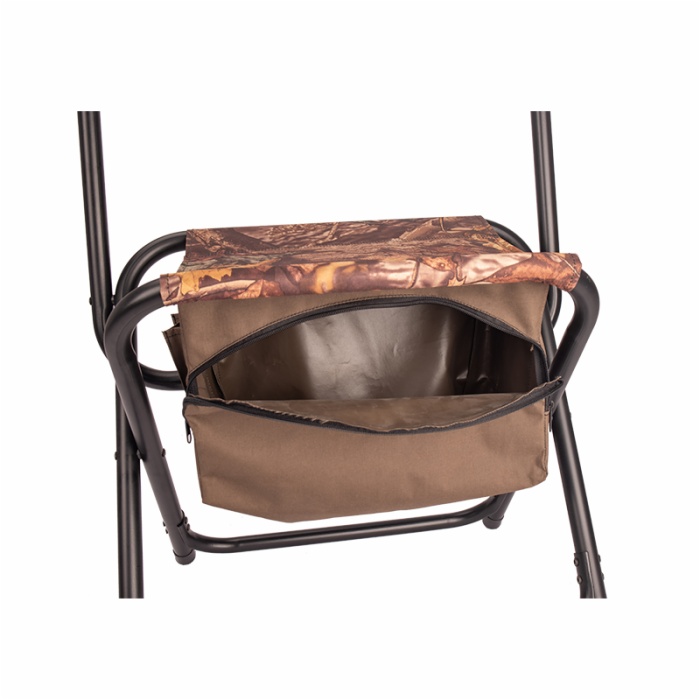 Foldable and Portable Steel Camping Hunting Chair Wiht Insulated Cooler Bag