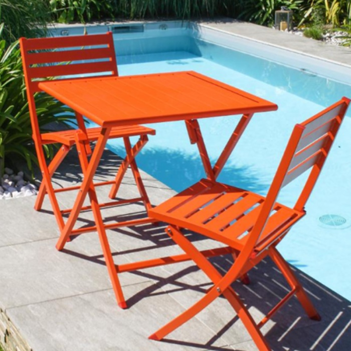 Steel Foldable Outdoor Bistro Set 3002