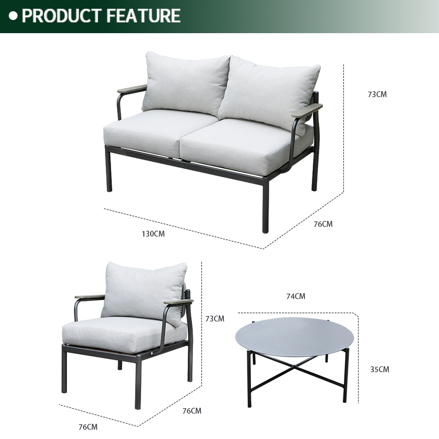 Aluminum Outdoor Sofa Set 4001