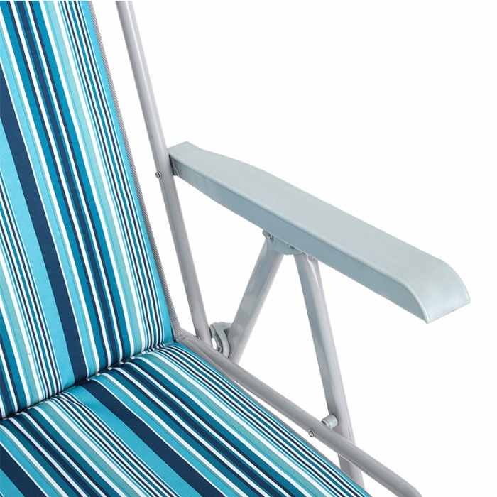 5 Position Durable Adjustable Reclining Outdoor Lounge Folding Portable Camping Chair