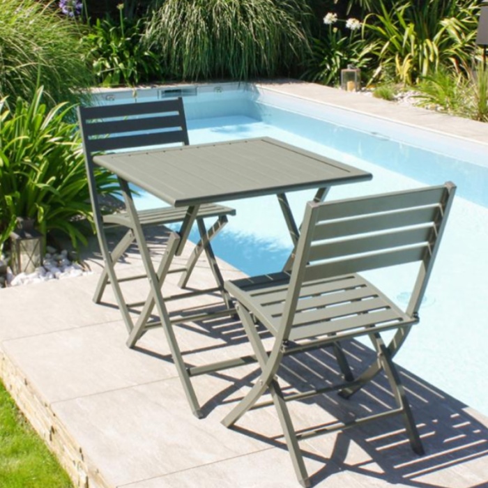 Steel Foldable Outdoor Bistro Set 3002