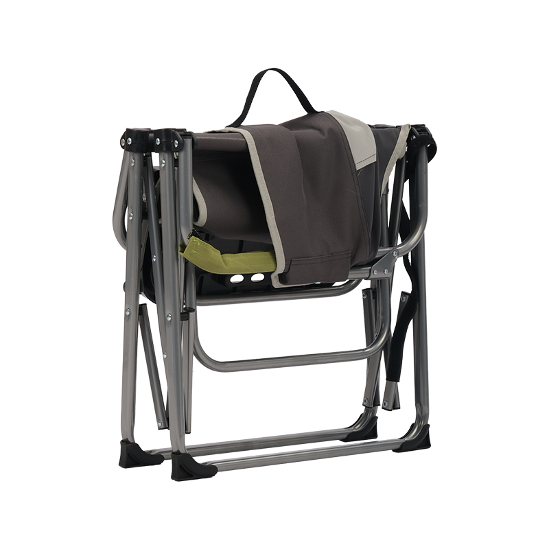 Outdoor Popular Style Traveling Camping Chairs Ultralight Foldable Camping Director Chairs with Side Table Pocket Handle