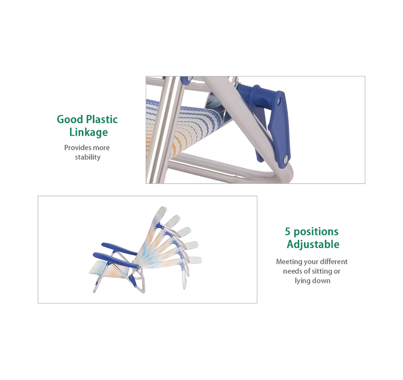 Compact Lightweight Beach Chair with Textilene Fabric