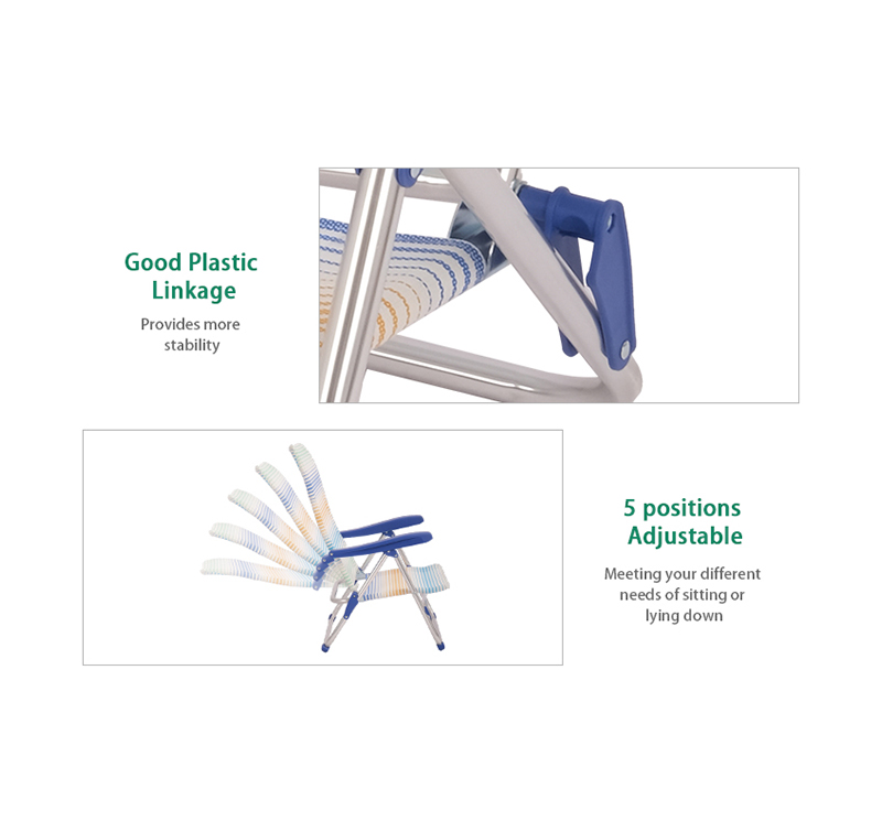 Lightweight Aluminum Beach Chair with Textilene Fabric
