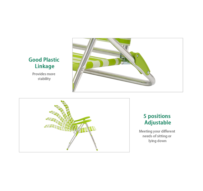 Sturdy Folding Beach Chair with High Backrest – 100kg Capacity