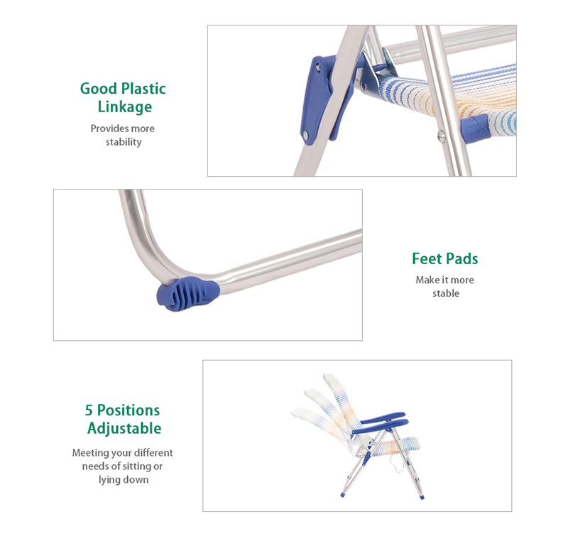 Compact Aluminum Beach Chair with Textilene – Easy Fold & Carry