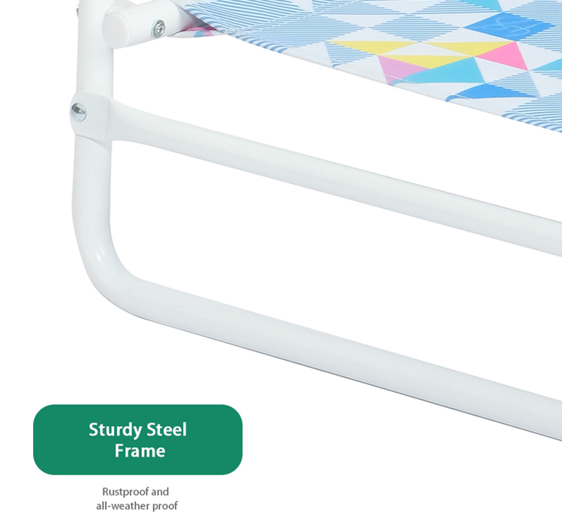 Low Seat Beach Chair with Armrest – Fade-Resistant PVC Fabric