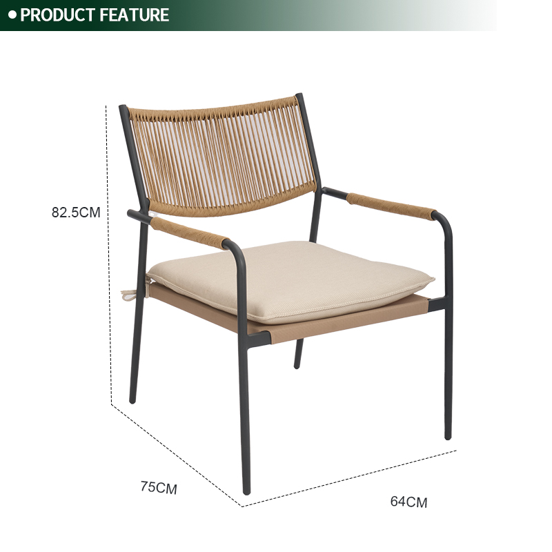 Lightweight 3-Piece Aluminum Bistro Set AF4220 with Olefin Fabric Chairs and Aluminum Table Top