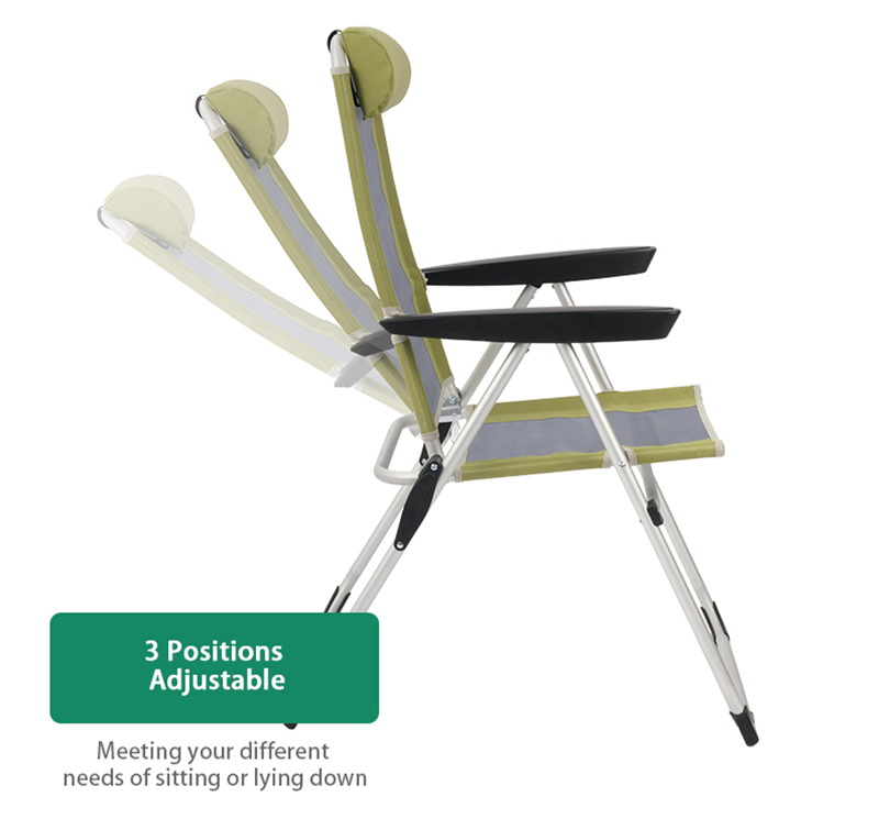 Folding Armrest RV Chair with 5 Positions and Ergonomic Design