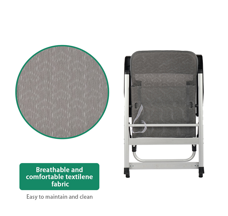 Folding RV Caravan Chair with 7 Positions and Luxurious Textilene Fabric