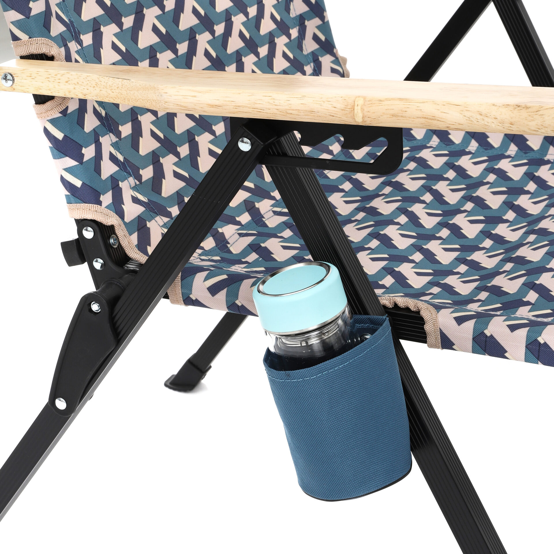Oversize Portable Steel Tube High Back Camping Folding Chair