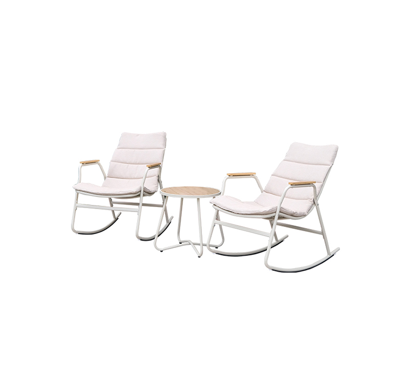 Compact 2-Person Outdoor Bistro Set with Steel Frame and Spun Poly Fabric Chairs