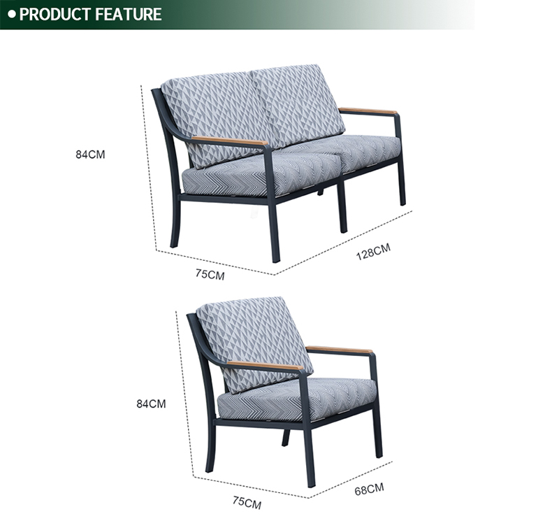Modern 4-Piece Patio Conversation Set for Outdoor Lounge and Entertainment
