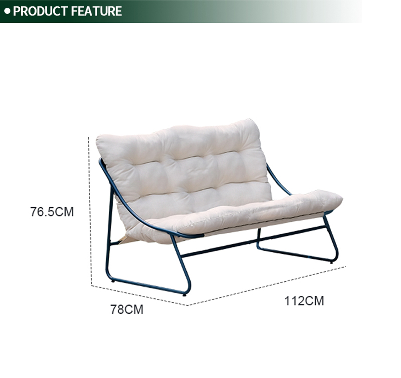 Positano Style 4pc Outdoor Sofa Set, Steel Frame & Glass Top