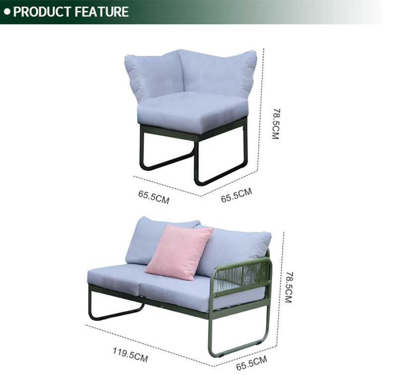 4-Piece Outdoor Conversation Set Including Tempered Glass Top Table