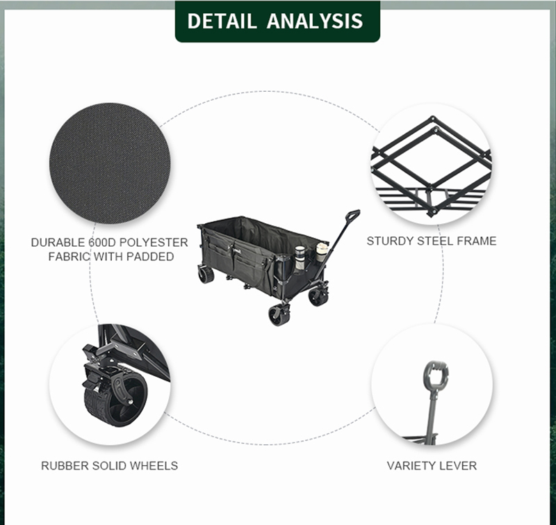 Extra-Long Golf & Fishing Wagon, 180kg High Capacity Hauler