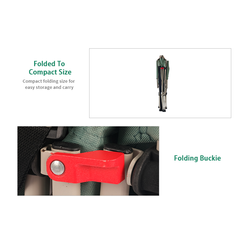 Green Portable Folding Camp Chair with Carry Strap and Cup Holder