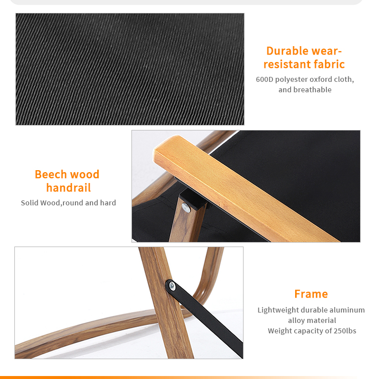 600D Oxford Outdoor Bench Handle Foldable Beach Camping Fishing Chair