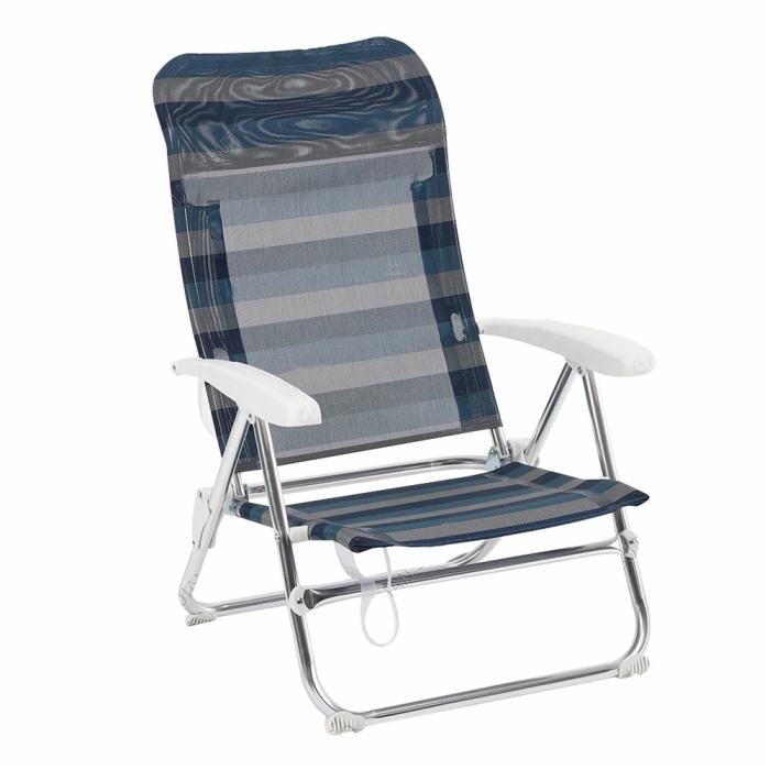 Outdoor Aluminum Beach Lounge Chair Recliner Low Seat Foldable Backpack Beach Chairs