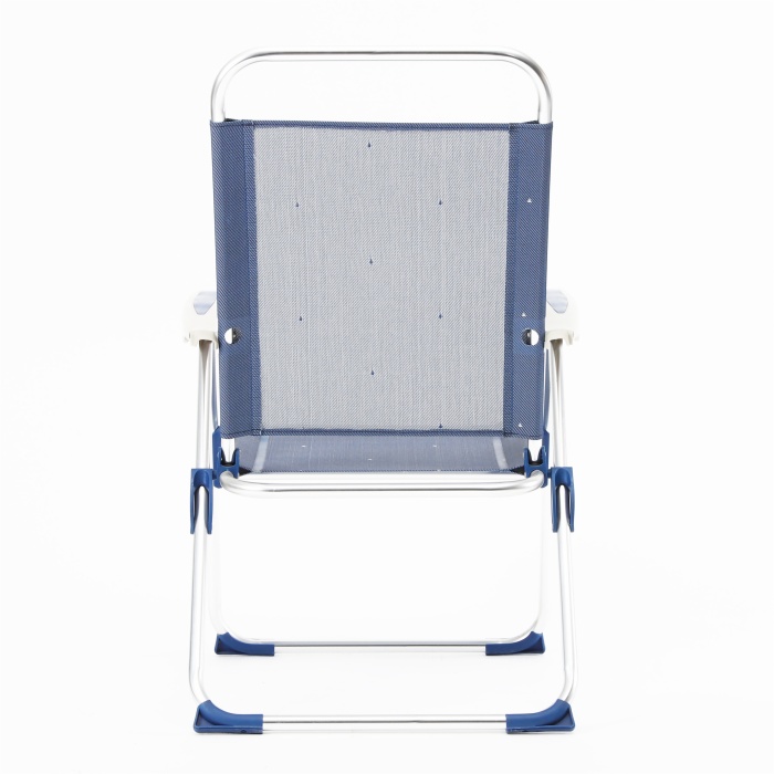 Alu Cham Folding Adjustable 5 Position Reclining Outdoor Mesh Sling Chair for Camping Beach Backyard and Patio